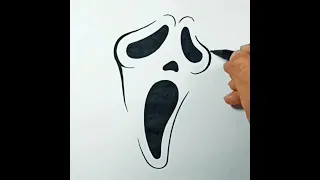 How to draw Scream Face #shorts