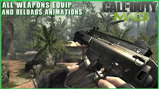 Call Of Duty Modern Warfare 3 (2011) All Weapons Equip And Reload Animations