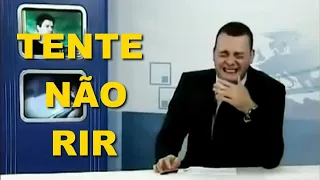 ATAQUE DE RISO NO TELEJORNAL | APRESENTADOR CHORANDO DE RIR |  Programa de Tv Telemaster da Risada