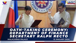 Oath-taking Ceremony: Department of Finance Secretary Ralph Recto 01/12/2024