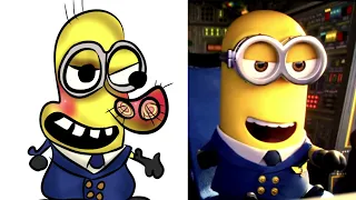 the minions rise of gru Drawing meme - the best new animation movie 2022 bob minion and baby meme