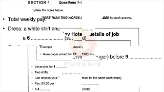 West Bay Hotel-details of job | IELTS LISTENING TEST | SECTION-1