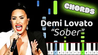 Sober Demi Lovato Piano Tutorial Synthesia (Chords)