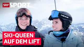 «Ich liebe Desserts wirklich sehr» 🍨 | Tina auf dem Lift mit Mikaela Shiffrin | SRF Sport