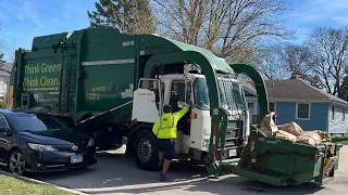 WM ACX McNeilus Contender Carry Can Garbage Truck on Yard Waste