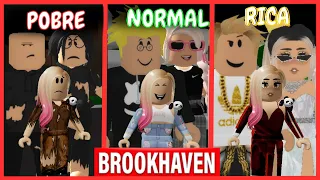 FAMILIA POBRE vs FAMILIA NORMAL vs FAMILIA RICA en BROOKHAVEN  rp Roblox