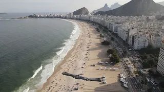 Saype's "human chain" takes Brazil beaches