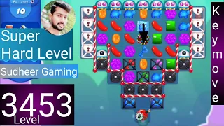 Candy crush saga level 3453 । No boosters । Super Hard level । Candy crush 3453 help। Sudheer Gaming