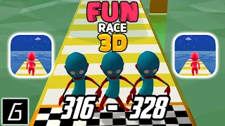 Fun Race 3D Gameplay - Levels 316 - 328 + Bonus (iOS - Android)