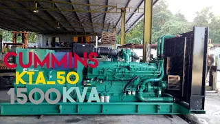 Cummins diesel generator1500 kva standby KTA 50 running and loadbank test