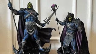 Comparison Review of Sideshow and Tweeterhead Skeletor Masters of the Universe Statues