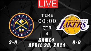NBA LIVE! Denver Nuggets vs Los Angeles Lakers GAME 4 | April 28, 2024 | NBA Playoffs 2K24