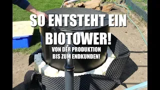 Koiteichblog [118] ★ So entsteht ein Biotower, Fertigung, Lieferung, Aufstellung am Teich