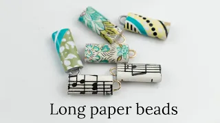 How to make long flat paper beads