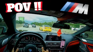 BMW M6 POV | Cutting up with an M3 I ran into !