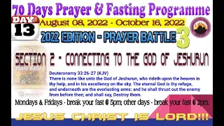 Day 13 MFM 70 Days Prayer & Fasting Programme 2022.Prayers from Dr DK Olukoya, General Overseer, MFM