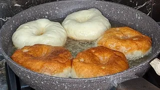 НИКОГДА НЕ впитывает масло🔝ИДЕАЛЬНЫЙ рецепт вкусного пончика🍩 с восходящими дрожжами.