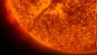 A Huge Solar Filament Erupts