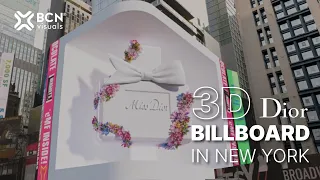 Dior's first 3D Billboard Ad in Times Square, New York