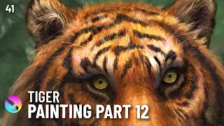 Krita Tutorial TIGER Painting Part 12  // Traditional + Digital LIVE