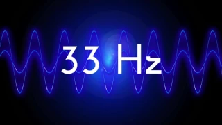 33 Hz clean sine wave BASS TEST TONE frequency