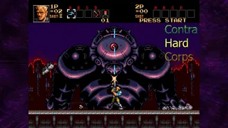 The Bosses of Contra Hard Corps (Sega Genesis) (Perfect / No Damage Run)