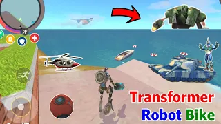 Rope Hero: Vice Town (Transformer Bike Fight Water Giant Car Robot)  Motorbike - Android Gameplay HD