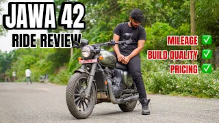 JAWA 42 RIDE REVIEW 🔥|| best in SEGMENT ? || POWER and MILEAGE ‼️|| UNKNOWNRIDER