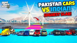 GTA 5 Pakistan Vs Indian Cars | Pakistan Vs Indian Highest Slab Speed Mega Ramp | GTA 5 Pakistan