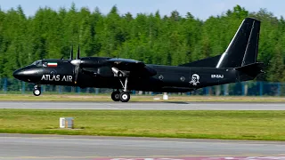 Departure of BLACK AN-26 Atlas Air Iran Minsk Airport / Вылет ЧЕРНОГО Ан-26 Аэропорт Минск EP-SAJ