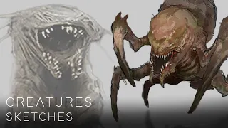 CONCEPT ART Timelapse - Creatures Sketches