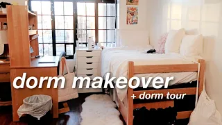 dorm makeover + dorm tour (college freshman)