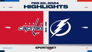 NHL Highlights | Capitals vs. Lightning - February 22, 2024