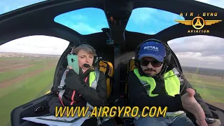 GYROPLANE / GYROCOPTER AG-915 JAVELIN TEST FLIGHTS PART 2 ROTOR LOAD AND MANEUVERS LOW WEIGHT.