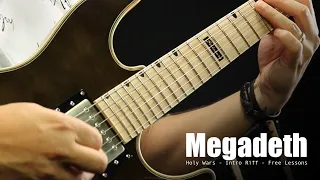 Megadeth - Holy Wars - Intro Riff - Free Lessons