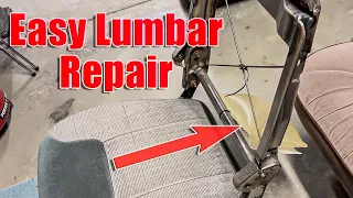 How to Fix a Blown out Lumbar Support on a 92 - 96 Ford Econoline Van for Cheap