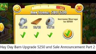 Barn Upgrade 5250 | Hay Day Game play