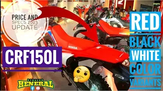 CRF150L PRICE AND SPECS UPDATE 2023 #crf150l #hondajicjam #ByahengHeneral