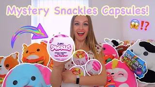 UNBOXING 10 MYSTERY MINI *SNACKLES* PLUSHIES CAPSULES!!😱✨🐻⁉️ (RARE PUPPY HUNT!!🫢🤞🏻)