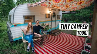 We Stayed in a TINY VINTAGE CAMPER! Better Than Our RV??