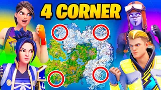 The Fortnite 4 Corner Challenge! (Chapter 5)