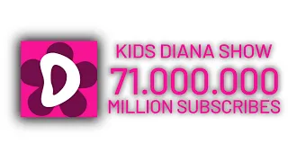 KIDS DIANA SHOW ATINGINDO 71 MILLION SUBSCRIBES - [live Timelapse] - @KidsDianaShow