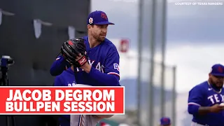 Jacob deGrom new bullpen session | Texas Rangers spring training