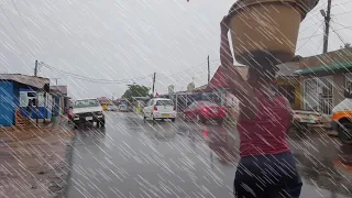 HEAVY RAINS IN AFRICA [LONG WALK] || AFRICAN WALK VIDEOS