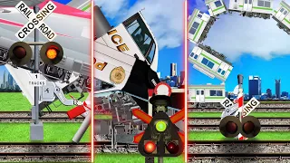 踏切 アニメ | 錆びついたふみきりシリーズ コンパクト 傑作選1 | 4k | Rusted Railroad Crossings and Ambulances