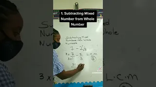 Subtracting Mixed Number from Whole Number