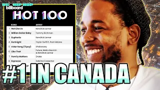 KENDRICK LAMAR Hits #1 On The Charts In Canada