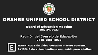 OUSD Board Meeting - July 24, 2023