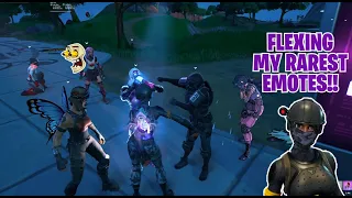 Rare Elite Agent Skin Flexing RARE Emotes In Party Royale...😳