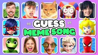 GUESS MEME & WHO'S SINGING🎤🎵🔥 Salish Matter, Tenge Tenge, MrBeast, Panda, Elsa, Lay Lay, King Ferran